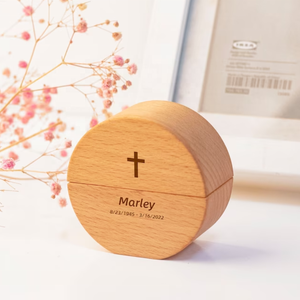 Producto caliente nuevo diseño de madera natural hermosa mascota gato urna cremación urna para cenizas mascotas de alta calidad hecho a mano de Vietnam - Product Image 2