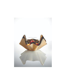 Bol à chocolat en métal finition luxe ton doré idéal pour les anniversaires ou les cadeaux de la saison des fêtes - Product Image 4