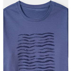 Camiseta de Hombre de Color Sólido con Diseño Gráfico, Estilo Minimalista, Ropa Casual Urbana, Felpa de Algodón de 250g, Manga Corta, Suministro OEM - Product Image 4