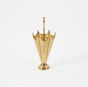 Support de parapluie en cuivre massif en forme de parapluie avec poignée en laiton antique, style vintage, porte-parapluie en métal pour entrée, hall d'hôtel - Product Image 2