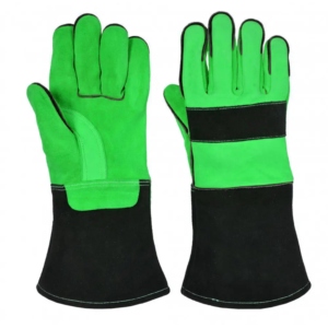 Gants de soudage renforcés pour la lutte contre les incendies, résistants à la chaleur, en cuir de vachette souple jaune, haute performance, protection des mains CE - Product Image 4