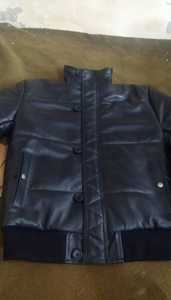 Chaquetas de Cuero Vacuno de Alta Gama en Oferta, Tallas Grandes, con Cuello Alto, Cierre de Cremallera Frontal, Diseño Impermeable y Grueso para Invierno - Product Image 3