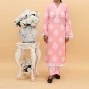 Mujer Blazers 2PC Impreso Cambric Cord Set PS5098 - Product Image 3