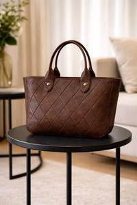 Customizable designs Leather Handbags Women's Shopping Bag With handles Lightweight Easy Lifted Eco Friendly Ladies Purse - Product Image 5