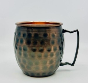 Hammered Copper Moscow Mule <b>Mug</b> With Gold T-Bar Handle Vintage Style Eco Friendly Drinkware Home Use Modernist Hammered - Product Image 6