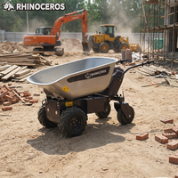 Mini-dumper électrique Rhinoceros KS450E, charge utile 450 kg, moteur 800 W, benne 0,2 m³, pour jardin, ferme, chantier de construction, vente en gros