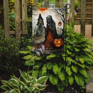 Mujer que llora, Bandera de jardín de Halloween, buzón espeluznante, cartel decorativo para patio, ilustraciones, lechos de flores multicolores en carteles de césped - Product Image 2