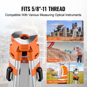 Treppiede per Rilevamenti Professionali da 16.53-65.55 Pollici con Attacco Filettato 5/8"-11, Livella Laser, Altezza Regolabile, Costruzione di Alta Qualità - Product Image 2