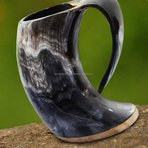 Tasse à bière en corne fabriquée à la main par Tayyab Artisanat authentique artisanat indien agate - Product Image 2