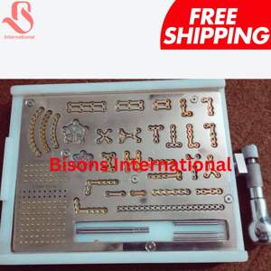 BISONS Wholesale Craniofacial Reconstruction Mini <b>Plate</b> & Screw Set 1.5mm Stainless Steel Manual System - Product Image 4