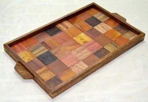 Juego de Bandejas Rectangulares de Madera de Lujo, Multicolor, Bandejas Apilables para Desayuno, Manteles Individuales Únicos, Bandeja Decorativa de Dos Piezas - Product Image 6