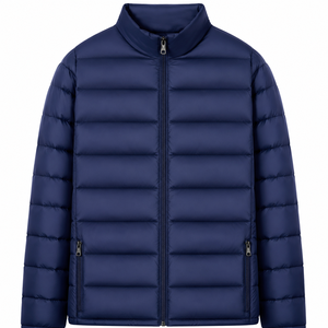 <b>Men's</b> Stand Collar Puffer <b>Jacket</b> Thick <b>Warm</b> Cotton Filled Winter Coat Windproof Casual Streetwear <b>Jacket</b> - Product Image 1