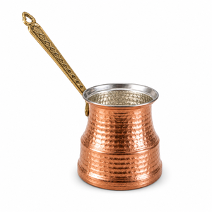 Cafetera Turca, Griega y Árabe de Cobre Martillado con Interior de Níquel para Estufa, Cezve, Ibrik, Briki - Product Image 3