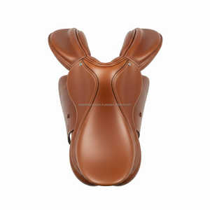 Silla de montar de cuero premium, cómoda para saltar, equipo de equitación duradero, diseño multiusos. - Product Image 4