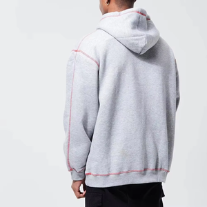 Sudadera con Capucha Oversize Estilo Urbano Hip Hop con Logotipo Bordado Personalizado 100% Algodón Otoño Servicio OEM - Product Image 3