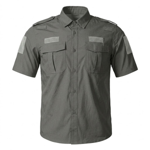 Uniforme de Guardia de Seguridad Unisex, Camisa de Manga Corta y Pantalones Cargo con Diseño Multibolsillos, Poliéster y Algodón de Alta Calidad, Ropa de Otoño - Product Image 3