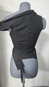 [BFM_Eclore] Top tipo corsé con cremallera frontal y un solo hombro para mujer - Product Image 4