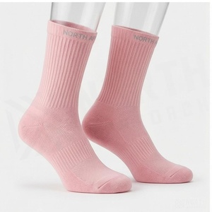 North Approach Crew <b>Socks</b> Pink Solid Breathable Knitted for Adults Spring Casual Daily Use - Product Image 3