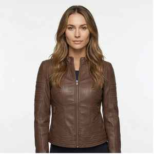 Vestes en cuir véritable pour femmes de haute qualité, tricotées, respirantes, tailles personnalisables, veste en cuir pour femmes - Product Image 1