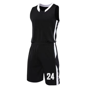 Uniforme de Baloncesto con Cuello Redondo, Nombre del Equipo, 100% Poliéster, Secado Rápido, Transpirable, Unisex, Color Negro, Servicio OEM 2026 - Product Image 2