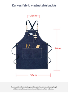 Tablier sans manches en toile de coton unisexe avec logo personnalisé bavoir ajustable pour la cuisine, la cuisson, le bar, le café, le <span class=keywords><strong>chef</strong></span> ou le nettoyage - Product Image 3
