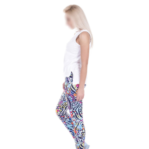Custom Sublimation Design Womens Graphic Leggings High Waist 4 Way Stretch Yoga Pants Gym Fitness <b>Running</b> Tights for Activewear - Product Image 5