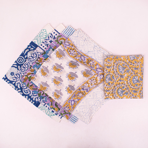 Multi-colour Handmade Block Printed Cotton Bandana Eco-Friendly <b>Tie</b> <b>Back</b> Head Wrap Stylish Unisex Square Scarf Organic Neck - Product Image 4