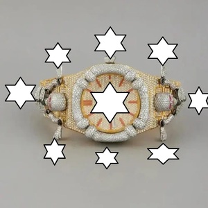 Montre mécanique de luxe pour homme, édition limitée, style antique, crâne, sertie de moissanite VVS, analogique, acier inoxydable, verre, 41 mm - Product Image 1