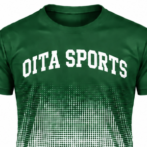 Forest Green and <b>White</b> Gradient Sublimation <b>T</b> <b>Shirt</b> Men Short Sleeve Crew Neck Custom Printed Sports Training Performance - Product Image 3