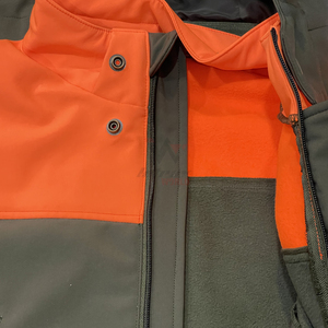 Chaleco con Capucha para Hombre, Impermeable, con Bloques de Color, Chaqueta de Trabajo para Otoño, Verde Naranja, para Actividades al Aire Libre - Product Image 6