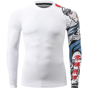 T-shirt de compression à séchage rapide à manches longues pour sports UFC, respirant, anti-UV, pour MMA, BJJ, gym, surf, adultes, avec logo frontal - Product Image 6