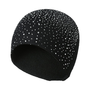 Nouveau bonnet en tricot diamanté style coréen, chapeau d'hiver en mélange de coton, tissu courant, unisexe, streetwear, accessoires d'hiver pour le ski, motif original - Product Image 2
