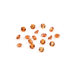 แซฟไฟร์สีส้มธรรมชาติแบบไม่ผ่านการปรับแต่ง ขนาด 2 มม. แซฟไฟร์สีส้มธรรมชาติทรงกลมเจียระไนสำหรับทำเครื่องประดับ - Product Image 1