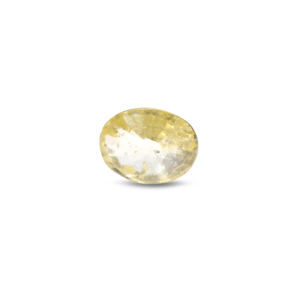 Loose 3.6 Carat Oval Cut Yellow Sapphire Gemstone for Fine Jewelry - Product Image 1