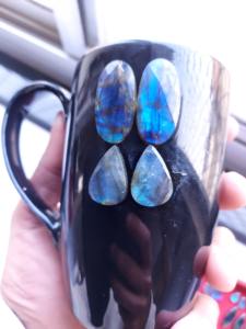 Tasses traditionnelles magnifiques en pierres précieuses mélangées de différentes couleurs avec poignée |   Articles de table pour la maison, les restaurants, les hôtels et les cadeaux - Product Image 2