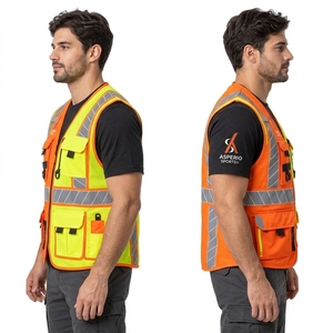 Industrial <b>Men</b> Safety <b>Vest</b> Custom Reflective Workwear High Visibility Design Breathable Lightweight Fabric Comfortable Fit OEM - Product Image 5