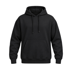 Sudadera con Capucha Lisa para Hombre, Color Sólido, Hombros Caídos, con Cordón Ajustable en la Capucha y Bolsillo Canguro - Product Image 5