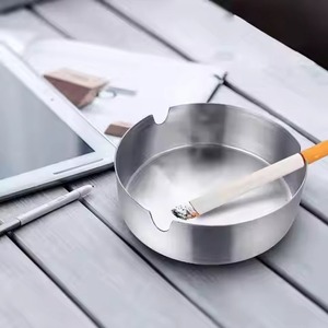 Premium Finish Metal Ashtray Cigarette Ashtray Windproof Outdoor Indoor Smoking Ash Holder <b>Table</b> Use - Product Image 5