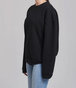 Oversized Crewneck sweatshirts Plain <b>Drop</b> Shoulder Women's Pullover Sweatshirt Casual Short Autumn Oversized women Sweatshirts - Product Image 4