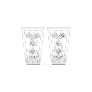 Pendientes de Aro Redondos de Plata de Ley 925 con Triple Banda de Circonitas, Estilo Bali, Lujo Contemporáneo para Mujer - Product Image 2