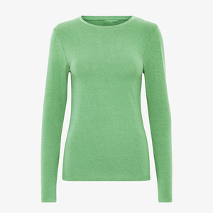 Camiseta de Punto de Manga Larga para Mujer, Cuello Redondo, Ajustada, Informal, para Todas las Temporadas, Secado Rápido, 100% Poliéster, Hecha a Medida, ODM - Product Image 5