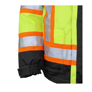 OEM Support Men's Hi-Vis <b>Waterproof</b> Safety Jacket <b>Work</b>-<b>wear</b> Winter Vest with Reflective Tape with Custom Logo and Color - Product Image 3