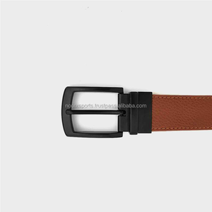 Ceinture Classique Homme NOORX SPORTS 2025 Dernier Style Haute Qualité Boucle Ardillon en Alliage Légère Motif Uni Logo Personnalisé Cuir - Product Image 3