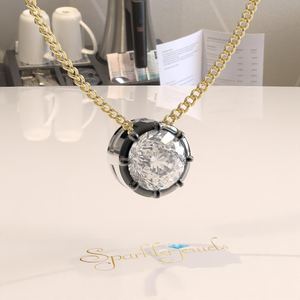 Georgian Cut Set Moissanite Geometric 14K Gold 2CT IGI Certified Octagon Cut Pendant Necklace with Rope Chain From Gujarat - Product Image 5