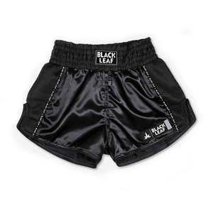 Shorts de Muay Thai unisexe en maille respirante violet-noir, coupe régulière, pour entraînement MMA et utilisation en ring (adulte) - Product Image 3