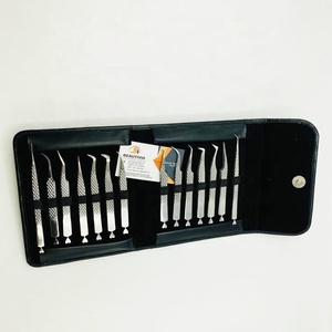 แหนบต่อขนตาปลอมสแตนเลสแบบมืออาชีพเครื่องมือปลายแหลมที่ผ่านการทดสอบด้วยมือพร้อมคุณสมบัติส่วนตัวแบบคลาสสิก - Product Image 4