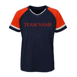 Uniforme de baseball et de softball personnalisé avec nom et numéro, uniformes de sport sublimés, vêtements d'équipe de baseball, maillots de baseball à col en V - Product Image 2