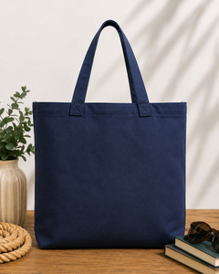 Sac fourre-tout en toile marine Keep Calm And Sail On, 40x37x13cm, sac de shopping style preppy - Product Image 6