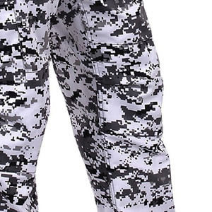 Pantalon cargo camouflage numérique pour homme, coupe droite, plusieurs poches, séchage rapide, polyester, style vêtement de travail, taille haute, fermeture éclair - Product Image 6