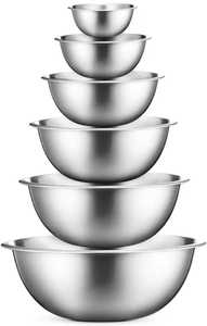 Premium Flared Rim Stainless Steel <b>Salad</b> Bowl Round Metal Soup Rice Mixing Bowl Durable Food Grade Basin Kitchen Tableware - Product Image 5